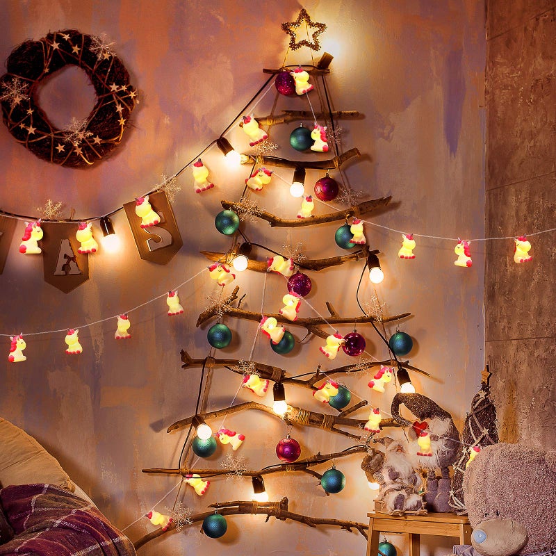 AceList Children's Room Cute Animal Pink Unicorn LED String Lights for Holiday Lights Wall Window Tree Decorative Lights Party Yard& Garden Kids Bedroom Living-Room Dorm Decor - Image 4